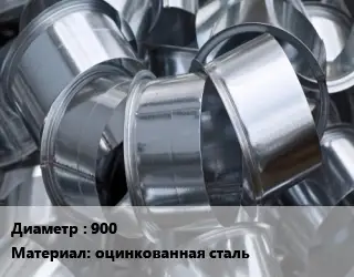 Врезка круглая 900 оцинкованная сталь